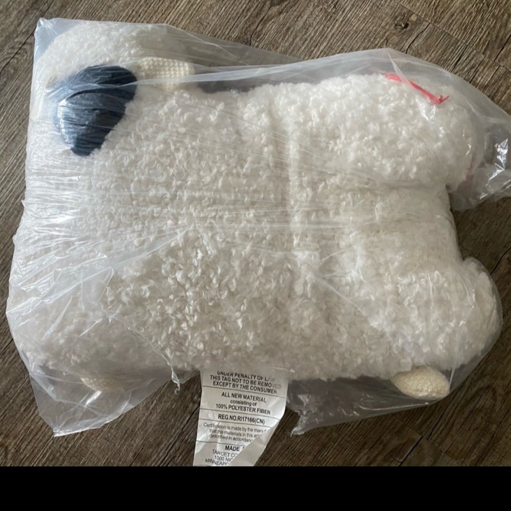 NWT Target x Woolrich Sheep Shaped Cream Sheep Pillow